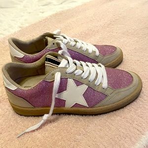 Shushop pink glitter sneakers
